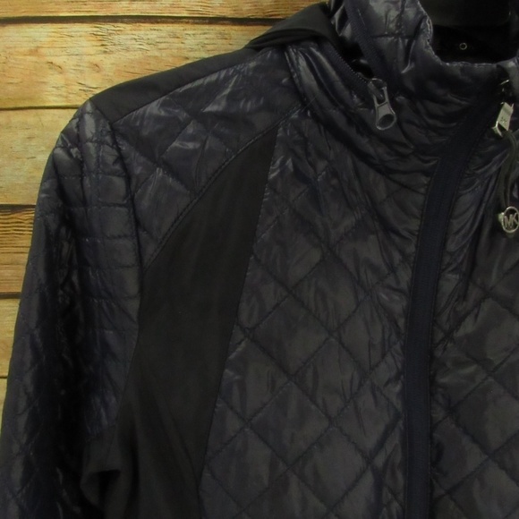 Michael Kors Deep Purple Zip-Front Hooded Jacket XS - Picture 7 of 16